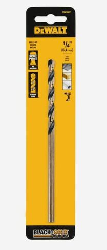 DeWalt 1/4" x 6" Aircraft Black Oxide Drill BIT in Saudi Arabia