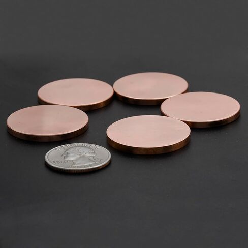 1-1/4 بوصة علامات كروية نحاسية فارغة بسمك 3 مم، علامات نحاسية مستديرة حواف نهائية شديدة التحمل للنقش وختم المعادن والطلاء بالمينا in Kuwait