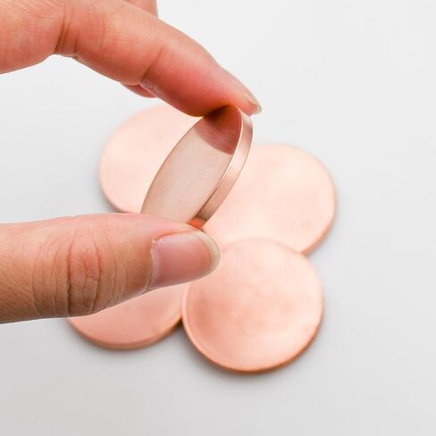 1-1/4 بوصة علامات كروية نحاسية فارغة بسمك 3 مم، علامات نحاسية مستديرة حواف نهائية شديدة التحمل للنقش وختم المعادن والطلاء بالمينا in Kuwait