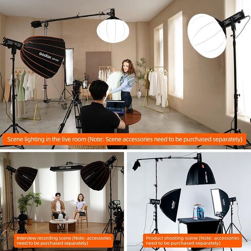 Godox SL300III 330W (MAX.) أضواء تصوير فيديو LED، أضواء استوديو Bowens-Mount للتصوير الفوتوغرافي، إضاءة الإخراج المستمر، 8 تأثيرات إضاءة محددة مسبقًا في الوضع الصامت. (SL-300WIII) in Saudi Arabia