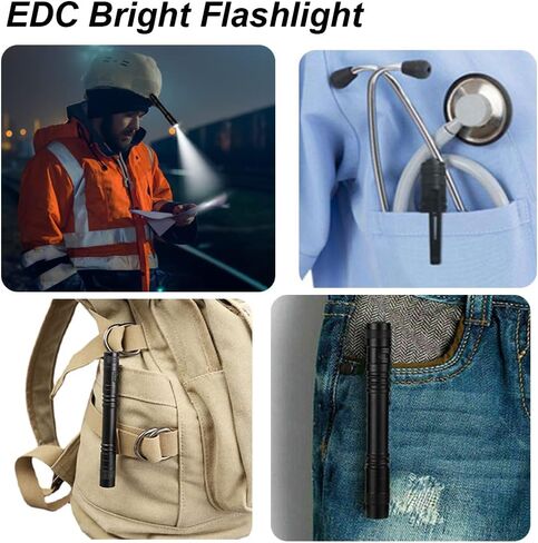 Pen Flashlight, 2 PCS Led Pen Light Flashlights with Clip in Kuwait