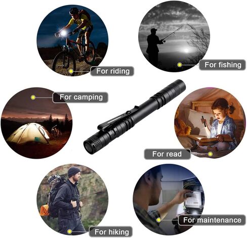 Pen Flashlight, 2 PCS Led Pen Light Flashlights with Clip in Kuwait