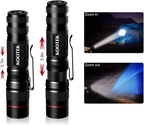 Kootek Mini LED Flashlights Pocket Pen Flashlight 5 Pack مقاوم للماء Zoomable مشرق مصباح يدوي للأطفال الأطفال في الهواء الطلق المشي لمسافات طويلة ركوب الدراجات التخييم ركوب الدراجات ضوء الطوارئ (0.83 بوصة واسعة) in Kuwait