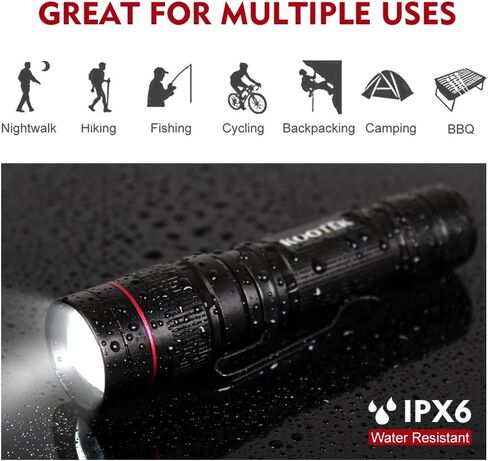 Kootek Mini LED Flashlights Pocket Pen Flashlight 5 Pack مقاوم للماء Zoomable مشرق مصباح يدوي للأطفال الأطفال في الهواء الطلق المشي لمسافات طويلة ركوب الدراجات التخييم ركوب الدراجات ضوء الطوارئ (0.83 بوصة واسعة) in Kuwait