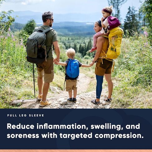 كم ضغط الساق النحاسي - دعامة تثبيت الركبة المغمورة بالنحاس للجري، تمزق الغضروف المفصلي، ACL، MCL، التهاب المفاصل، تخفيف آلام المفاصل - دعم الفخذ والساق للرجال والنساء in Kuwait