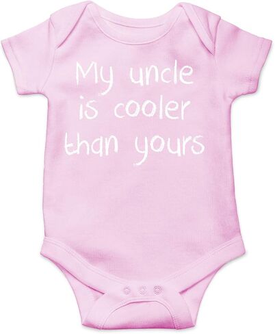 My Uncle is Cooler Than Yours Cute Funny for Nephew Niece Uncle Drinking Buddy One-Piece Baby Bodysuit in Saudi Arabia