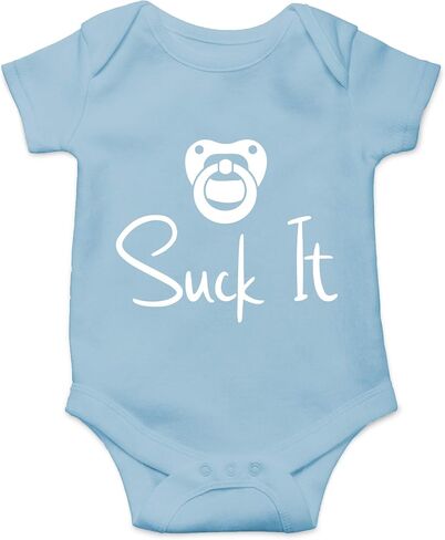 CBTwear Suck It - Funny Newborn Pacifier Punk Gift Idea - Cute Infant One-Piece Baby Bodysuit in Saudi Arabia