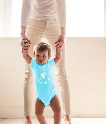 CBTwear Suck It - Funny Newborn Pacifier Punk Gift Idea - Cute Infant One-Piece Baby Bodysuit in Saudi Arabia