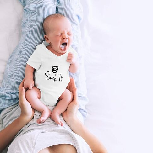 CBTwear Suck It - Funny Newborn Pacifier Punk Gift Idea - Cute Infant One-Piece Baby Bodysuit in Saudi Arabia