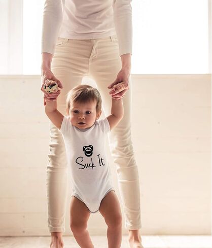 CBTwear Suck It - Funny Newborn Pacifier Punk Gift Idea - Cute Infant One-Piece Baby Bodysuit in Saudi Arabia
