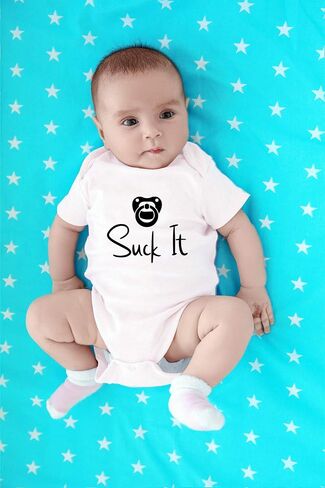 CBTwear Suck It - Funny Newborn Pacifier Punk Gift Idea - Cute Infant One-Piece Baby Bodysuit in Saudi Arabia