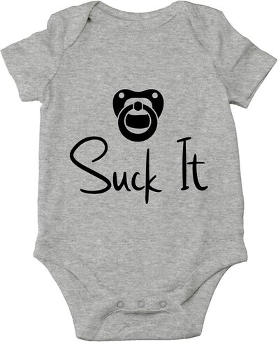 CBTwear Suck It - Funny Newborn Pacifier Punk Gift Idea - Cute Infant One-Piece Baby Bodysuit in Saudi Arabia