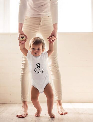 CBTwear Suck It - Funny Newborn Pacifier Punk Gift Idea - Cute Infant One-Piece Baby Bodysuit in Saudi Arabia