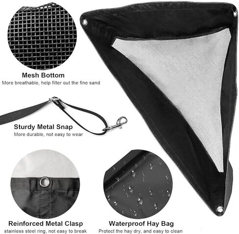 وحدة تغذية قش الزاوية [جديد 2024]، وحدة تغذية قش حصان الماعز مع قاعدة شبكية ومشبك معدني، وحدة تغذية القش على الحائط مناسبة لكشك مقطورة الحصان، وحدة تغذية زاوية المقطورة in Kuwait