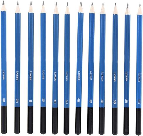 Hilitand 33pcs H&B Professional Sketching Drawing Pencils Kit Set Art Supplies Students Painting Tools and Kit Bag Graphite Charcoal Pencils Set in Saudi Arabia