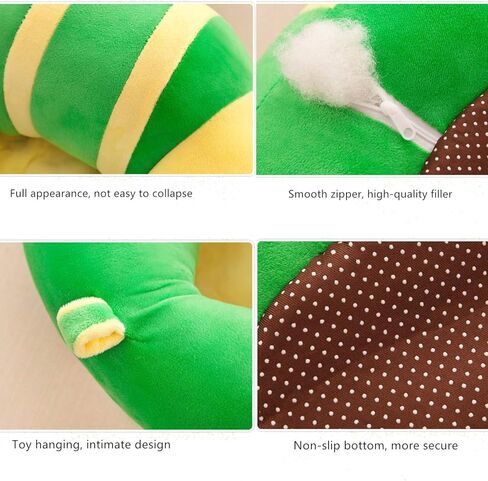 Baby Support Seat Sofa Plush Soft Animal Shaped Baby Learning to Sit Chair Keep Sitting Posture Comfortable Infant Sitting Chair for 4 Months up Baby (Blue) in Kuwait