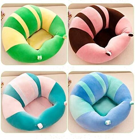 Baby Support Seat Sofa Plush Soft Animal Shaped Baby Learning to Sit Chair Keep Sitting Posture Comfortable Infant Sitting Chair for 4 Months up Baby (Blue) in Kuwait