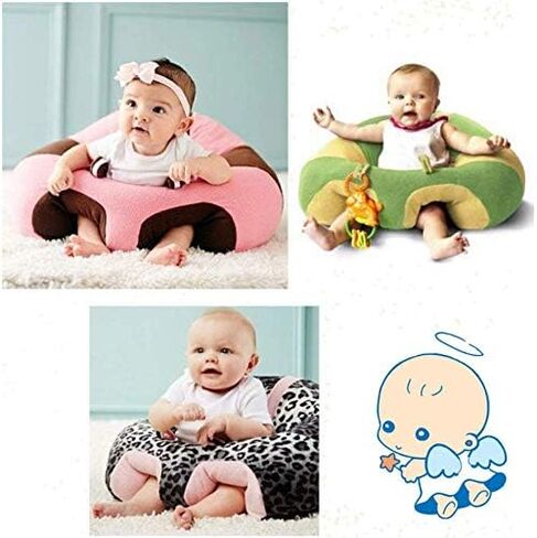 Baby Support Seat Sofa Plush Soft Animal Shaped Baby Learning to Sit Chair Keep Sitting Posture Comfortable Infant Sitting Chair for 4 Months up Baby (Blue) in Kuwait
