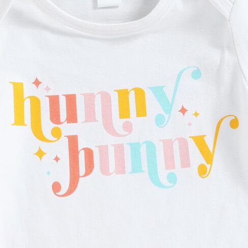 MAYUMMPY بلدي أول عيد الفصح طفلة الزي الوليد هوني الأرنب نيسيي رومبير + شورت + عقال 3 قطعة مجموعات ملابس الرضع in Kuwait