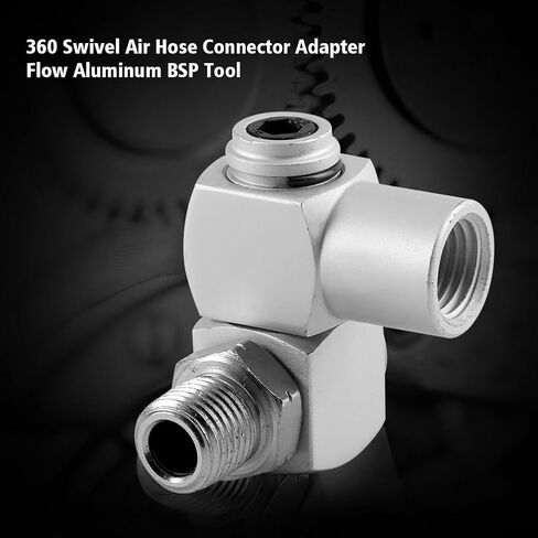 4 قطعة الألومنيوم 1/4 "تركيبات خرطوم الهواء 360 درجة أدوات الهواء المحمولة أداة الهواء قطب موصل تركيبات الهواء محول ملحقات المنزل in Saudi Arabia