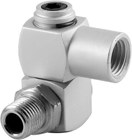 4 قطعة الألومنيوم 1/4 "تركيبات خرطوم الهواء 360 درجة أدوات الهواء المحمولة أداة الهواء قطب موصل تركيبات الهواء محول ملحقات المنزل in Saudi Arabia