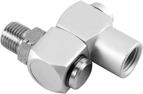 4 قطعة الألومنيوم 1/4 "تركيبات خرطوم الهواء 360 درجة أدوات الهواء المحمولة أداة الهواء قطب موصل تركيبات الهواء محول ملحقات المنزل in Saudi Arabia