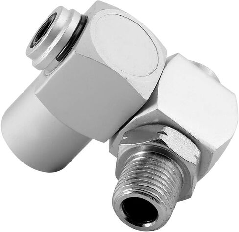 4 قطعة الألومنيوم 1/4 "تركيبات خرطوم الهواء 360 درجة أدوات الهواء المحمولة أداة الهواء قطب موصل تركيبات الهواء محول ملحقات المنزل in Saudi Arabia