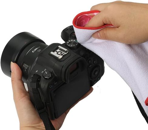 Protective Camera Lens Wrap, Magic Self-Adhesive Cloth Protective Camera Wrapper, Washable Cleaning & Storage Cloth for DSLR/Camera Lens/Phones/Tablets/Accessories (Clover, 35cmx35cm) in Saudi Arabia