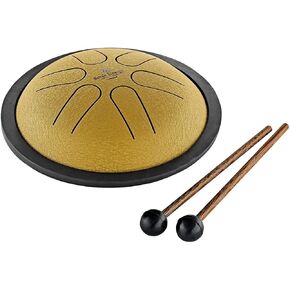 Meinl Sonic Energy Steel Tongue Drum 8 Notes 7" with Mallets, Bag — Sound Healing Instrument for Musical Education, Meditation, ASMR, Yoga