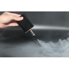 Mini Fog Machine Remote Handheld Portable Lightweight Small Smoke Machine for Outdoor Party DJ Stage indoor (Black gift)