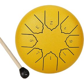 Steel Tongue Drum Rain Chime, Rain Drum for Outside, Rain Drum Instrument for Outside, Steel Tongue Drum Rain Chime Waterproof, Steel Tongue Drum 6 Inches 8 Notes, Mini Handpan Drum (Navy Blue)