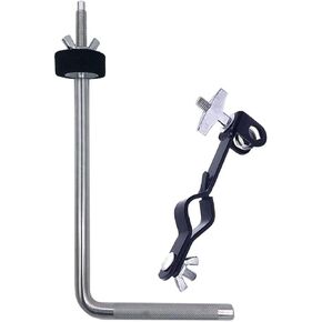 Percussion Chime Mount Holder with Drum Set Mounting Clamp, Percussion Chime Holding Bracket for Drum Set Wind Chime Mount Accessory