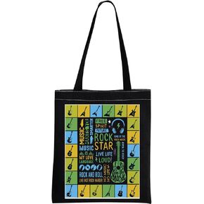 Guitarist Gift Guitar Player Gift Band Concert Guitar Accessories Gift Musician Tote Bag for Guitar Lovers