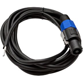 Seismic Audio SPRW15, 15-Feet Raw Wire to Speakon Speaker Cable, 16 Guage, PA/DJ/Home Audio