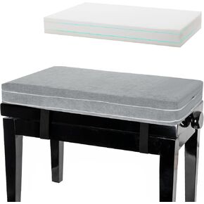 BALAPET Piano Bench Cushion Height-Adjustable Bench Cushion with Non-Slip Adjustable Straps Washable Bench Pad for Shoe Storage,Swing, Window, Piano, Dining(30x14x4inch)