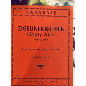Sarasate, Pablo - Zigeunerweisen Op. 20, No. 1, for Violin and Piano