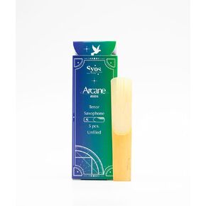 Syos Arcane Tenor Saxophone Reeds 3.0 - Easy to Control Tenor Sax Reeds 3 for a Warm and Rich Sound - Unfiled Reeds for Your Tenor Saxophone Mouthpiece - Box of 5 Reeds