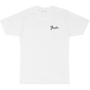 Fender Transition Logo T-Shirt, 100% Cotton, White, Large