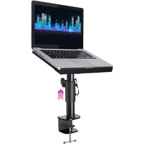 Liquid Stands Laptop Desk Mount - 9x12.5 Adjustable Laptop Mount for Desk Holds Up to 65 LBS - Versatile Laptop Arm Mount for Desk, Piano & Workstations – Ergonomic & Adjustable Design