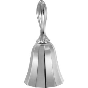 PATIKIL Hand Bell, 1pcs Dinner Bell Call Bell Vintage Metal for Dinner Service Church Wedding Christmas, Silver