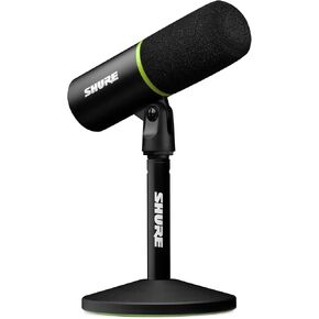 Shure MV6 Gaming Microphone, Dynamic USB PC Mic for Gaming & Streaming - Desktop Stand, Background Noise Cancellation, Tap-to-Mute & 3.5mm Output for Real-Time Headphone Monitoring