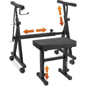 STRICH Piano Keyboard Stand Heavy Duty - Adjustable Portable Music Stand for Kids and Adults, Fits 54, 61, 88 Key Electric Pianos, Sturdy Musical Keyboard Stand (Z-Style)