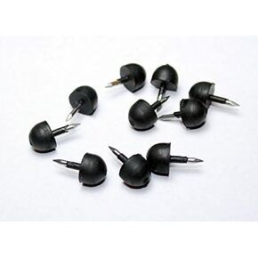 Black Rubber Head Nail - 3/8" Diameter - Set of 10 Piano Cabinet Bumpers