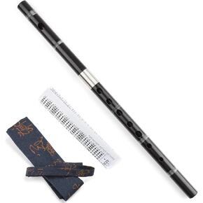 Plastic Black Japanese Shinobue Flute 7 Hon Two Section Flute Musical Instrument
