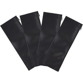 Framendino, 4 Pack Microphone Carry Pouch Case Mic Bag Case Pouch with Zippered Black