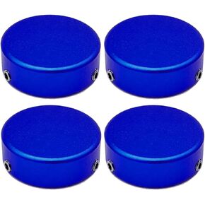 Footswitch Topper Metal Buttons with 3 Set Screws and Rubber Insert for Guitar Effect Pedal Foot Switch 10mm, Pink 4pcs