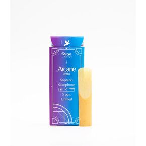 Syos Arcane Soprano Saxophone Reeds Strength 3.0 - Easy to Control Soprano 3 Sax Reeds for a Warm and Rich Sound - Unfiled Reeds for Your Soprano Sax Mouthpiece - Box of 5 Reeds