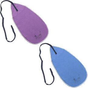 2Pcs Yootones Saxophone Sax Neck Clarinet Piccolo Flute Pull Though Cleaning Cloth Inside Tube Compatible with Saxophone Neck Clarinet Piccolo Flute (Blue/Purple)