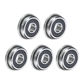 uxcell F686-2RS Flanged Ball Bearing 6x13x5mm Double Sealed Chrome Steel Flange Bearings, 10pcs