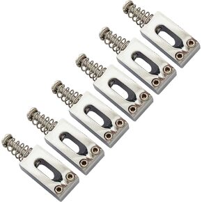 sdwutong Set of 6 Double Locking Systyem Locked Saddles with Wrench for Floyd Rose 10.5mm Guitar Tremolo Bridge Saddles Black